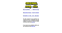 Desktop Screenshot of originalsongsite.com